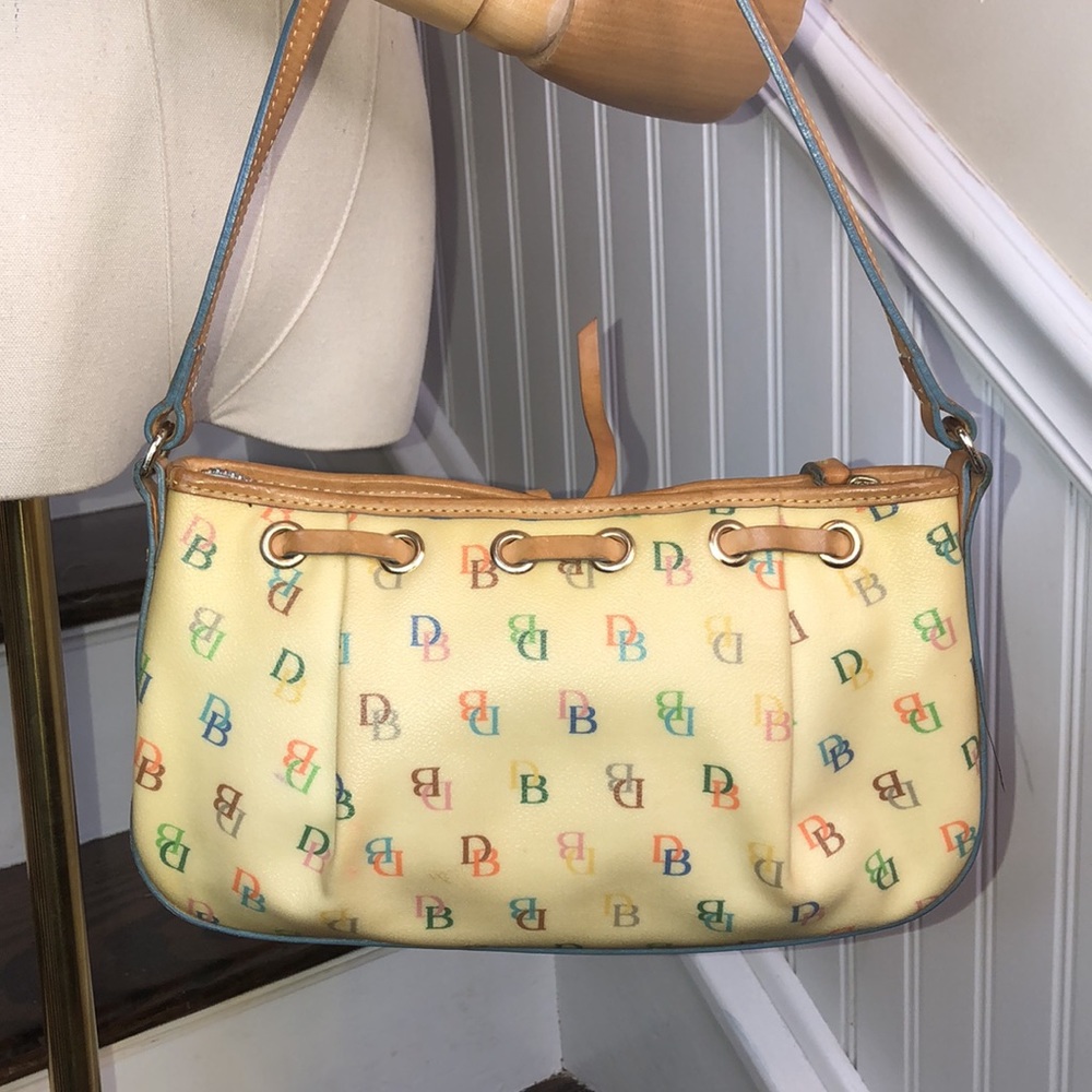 DOONEY BOURKE Rainbow Monogram Coated Canvas with Rainbow Zipper Mini Bag - Picture 4 of 15